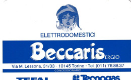 Calendarietto - Elettrodomestici - Beccaris - Torino - Anno 1985 - Petit Format : 1981-90