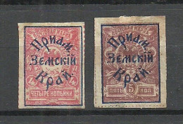 RUSSLAND RUSSIA 1922 Priamur Primorje Far East Michel 28 - 29 (*) Mint No Gum/ohne Gummi - Siberië En Het Verre Oosten
