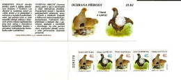 Booklet 179-180 Czech Republic Protected Birds 1998 Partridge Black Grouse - Galline & Gallinaceo