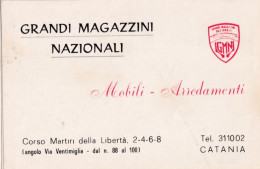 Calendarietto - Grandi Magazzini Nazionali - Catania - Anno 1984 - Small : 1981-90