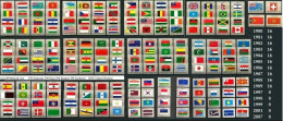 Flaggen Flag Drapeau 1980 1981 1982 1983 1984 1985 1986 1987 1988 1989 1997 1998 1999 2001 2007 - Unused Stamps