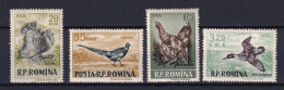 172 ROUMANIE 1956 - Y&T 1439-1442-1446-1448 - Complet Oiseau - Neuf ** (MNH) Sans Charniere - Unused Stamps