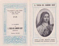 Calendarietto - Le Bambine Di S.teresa Del Bambino Gesù - Genova - Anno 1941 - Petit Format : 1941-60