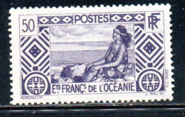 ETABLISSEMENTS DE L'OCEANIE FRENCH OCEANIA 1934 1940 TAHITIAN GIRL 50fr MNH - Neufs