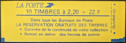 2376-C11a Dehor - 's' SANS Le S Ni La Barre Du 'p' De Pointe Conf.9 Liberté 2.20 Rouge Carnet Fermé - Modernes : 1959-...