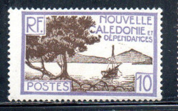 NOUVELLE CALEDONIE NEW NUOVA CALEDONIA 1928 1940 BAY OF PALETUVIERS POINT 10c MH - Neufs