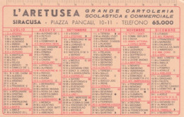 Calendarietto - L'sretusea - Grande Cartolibreria - Siracusa - Anno 1984 - Small : 1981-90