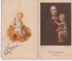 Calendarietto - Madonna Col Bambino - Raffaello - Alimari - Anno 1945 - Petit Format : 1941-60