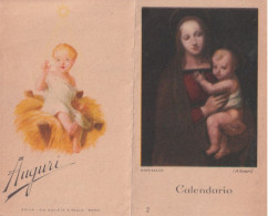 Calendarietto - Madonna Col Bambino - Raffaello - Alimari - Anno 1946 - Petit Format : 1941-60