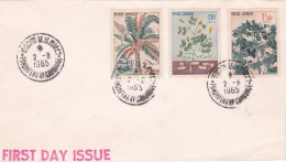 CAMBODGE--1965 --FDC.. Plantes   ( 3 Valeurs) ....cachet  PHNOMPENH - Camboya