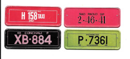 GF2320 - MINI PLAQUES CAFES ROMBOUTS - CHILI - BRESIL - EQUATEUR - CURACAO - Number Plates