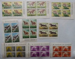 1966 San Marino, 2 Serie Complete (con EXP) In Quartina D'angolo - Nuovi MNH ** - Unused Stamps