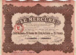 - Titulo De 1911 - Le Mercure - Sociedad Anónima - Déco - Tourism