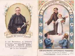 Calendarietto - Orfanotrofio Antoniano Femminile - Campobasso - Anno 1943 - Petit Format : 1941-60