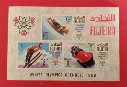 1968 Fujeira - Blok MNH - Inverno1968: Grenoble