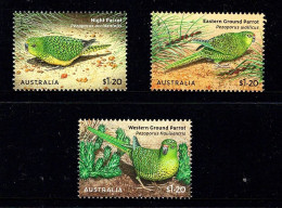 Australia 2024 Ground Parrots  Set Of 3 MNH - Ungebraucht