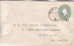 UNITED STATES. 1890/New York, Two-cents PS Envelope/duplex-cancel. - 1861-65 Etats Confédérés