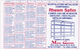 Calendarietto - Rheem Safino - Mario Carozzo - Catania - Anno 1984 - Small : 1981-90