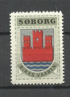 DENMARK Søborg Coat Of Arms Wappe Heraldik Poster Stamp Vignette MNH - Francobolli