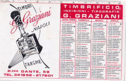 Calendarietto - Timbri - G.graziani - Napoli - Anno 1984 - Small : 1981-90