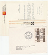 SHELL OIL To BP OIL 1968 Denmark Cover With LETTER Energy Petrochemicals Fdc Stamps - Petróleo