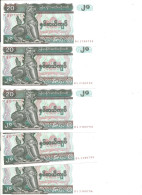 MYANMAR 20 KYATS ND1994 UNC P 72 ( 5 Billets ) - Myanmar