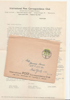 1953 DENMARK International Correspondence Club COVER With Letter To USA Stamps - Cartas & Documentos