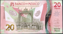 MEXICO $20 ! SERIES DD NEW 16-JAN-2023 DATE ! Galia Bor. Sign. INDEPENDENCE POLYMER NOTE Read Descr. For Notes - México