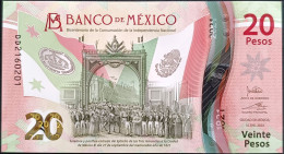 MEXICO $20 ! SERIES DD NEW 16-JAN-2023 DATE ! Jonathan Heat Sign. INDEPENDENCE POLYMER NOTE Read Descr. For Notes - Messico