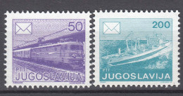 Yugoslavia Republic 1986 Trains Boats Mi#2175-2176 Mint Never Hinged - Ungebraucht
