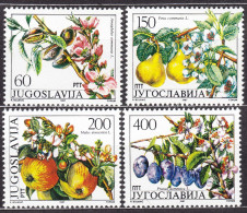 Yugoslavia 1987 Fruits Mi#2221-2224 Mint Never Hinged - Nuovi