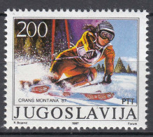 Yugoslavia 1987 Sport Skiing Mi#2215 Mint Never Hinged - Unused Stamps