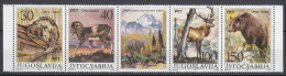 Yugoslavia 1987 Animals Mi#2206-2209 Mint Never Hinged Strip - Ongebruikt