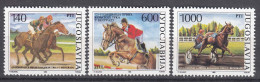 Yugoslavia 1988 Horses Sport Mi#2293-2295 Mint Never Hinged - Ongebruikt