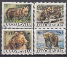 Yugoslavia Republic 1988 Animals Bears Mi#2260-2263 Mint Never Hinged - Nuevos