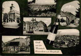 73922265 Heppenheim_Bergstrasse Rathaus Dom Starkenburgblick Am Brunnen Panorama - Heppenheim