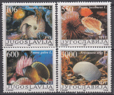 Yugoslavia Republic 1988 Sea Shells Mi#2275-2278 Mint Never Hinged - Ungebraucht