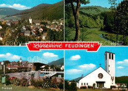 73774975 Feudingen Panorama Im Ilsetal Freibad Kath Kirche Feudingen - Bad Laasphe