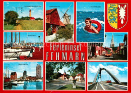 73176438 Insel Fehmarn Fluegger Leuchtturm Lemkenhafen Muehle Burg Tiefe Hafen F - Fehmarn