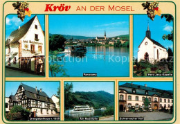 73176365 Kroev Mosel Hotel Restaurant Reichsschenke Herz Jesu Kirche Dreigiebelh - Kröv