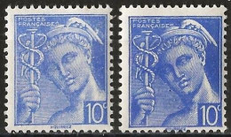 France 1942 - Mi 557 - YT 546 ( Mercure ) MNH** - Two Shades Of Color - 1938-42 Mercurio