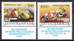 Yugoslavia Republic 1989 Moto Sport Grand Prix Mi#2345-2346 Mint Never Hinged - Unused Stamps