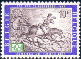 198 Belgium Postier Horserider Mailman Cheval Horse Pferd MNH ** Neuf SC (BEL-203c) - Tag Der Briefmarke