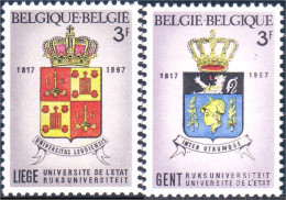 198 Belgium Armoiries Université University Coat Arms Liege Luik Gand Ghent MNH ** Neuf SC (BEL-205b) - Francobolli