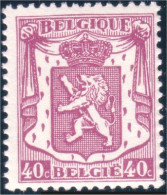 198 Belgium Lion 40c Violet Armoiries Coat Of Arms MNH ** Neuf SC (BEL-69b) - Francobolli