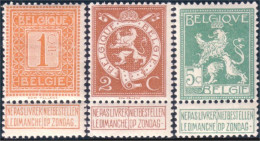 198 Belgium 1c 2c 4c MLH * Neuf Ch Légère (BEL-41) - 1912 Pellens