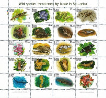 SRI LANKA 2020 WILD SPECIES THREATENED BY TRADE IN SRI LANKA ANIMALS FAUNA BIRDS MINIATURE SHEET MS MNH - Sri Lanka (Ceylan) (1948-...)