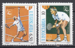 Yugoslavia 1990 Sport Tennis Tournament Umag Mi#2419-2420 Mint Never Hinged - Unused Stamps