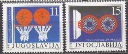 Yugoslavia Republic 1991 Sport Basketball Mi#2484-2485 Mint Never Hinged - Ongebruikt