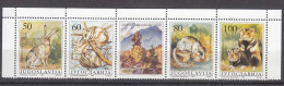 Yugoslavia 1992 Animals Mi#2525-2528 Strip, Never Hinged - Unused Stamps
